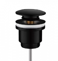 Донный клапан автомат с переливом, чёрный Frap F62-7  размер 1 1/4", 15-60 мм  (1/50шт.)