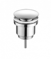 Донный клапан автомат с переливом, хром Frap F62  размер 1 1/4", 15-60 мм  (1/50шт.)