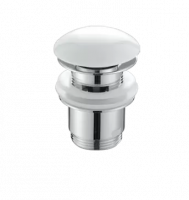 Донный клапан автомат с переливом, белый Frap F60-8  размер 1 1/4", 15-60 мм  (1/50шт.)