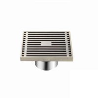 Трап прямой из латуни, бронза, сухой затвор Gappo G81004-4  размер 100 х 100  (1/40шт.)