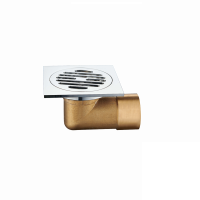 Трап угловой из латуни, хром, сухой затвор Gappo G81053  размер 100 х 100  (1/20шт.)