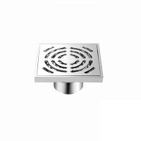 Трап прямой из латуни, хром, сухой затвор Gappo G81052  размер 100 х 100  (1/40шт.)